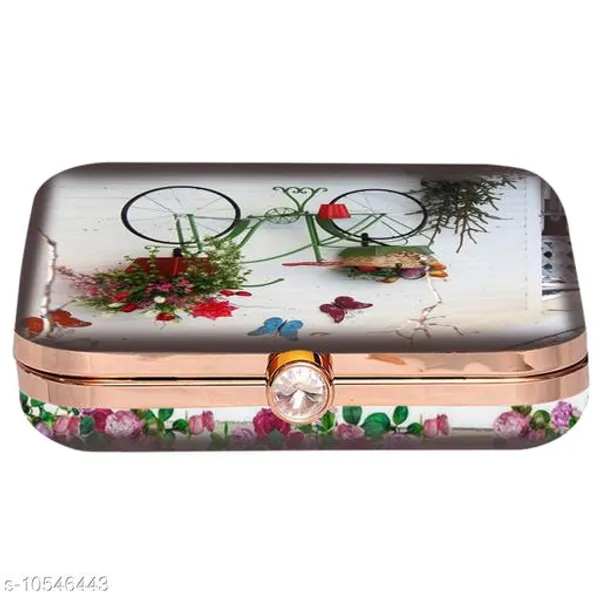 White_Polyurethane_Clutch_For_Women