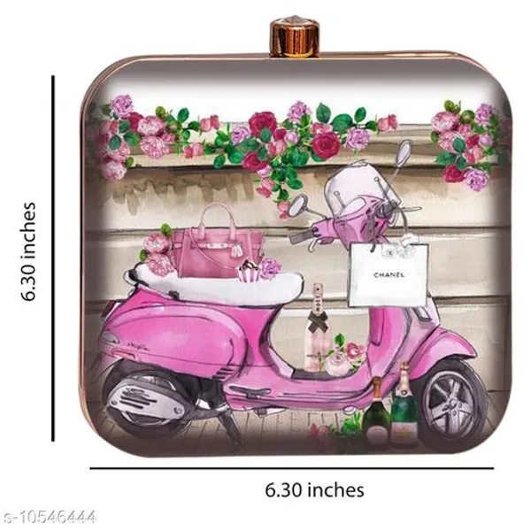 Pink_Polyurethane_Clutch_For_Women
