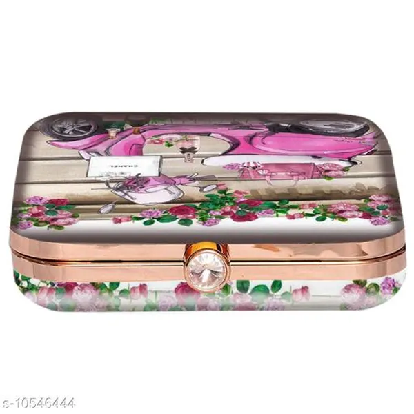 Pink_Polyurethane_Clutch_For_Women