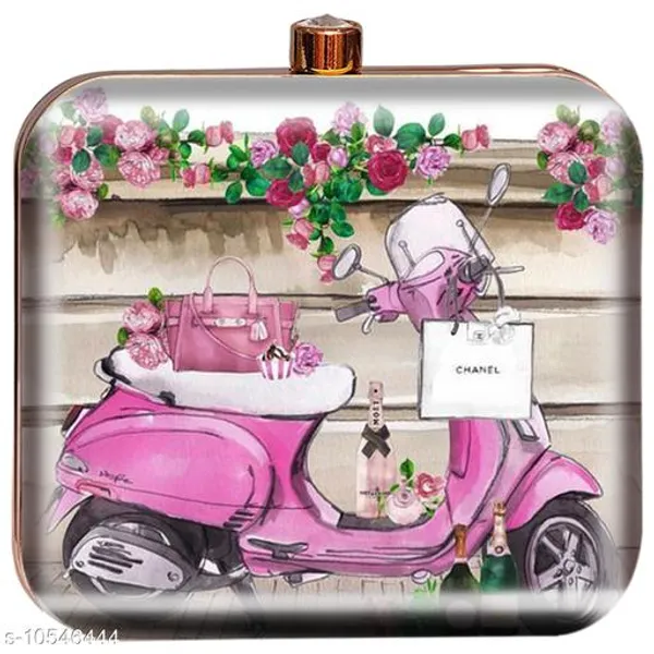 Pink_Polyurethane_Clutch_For_Women