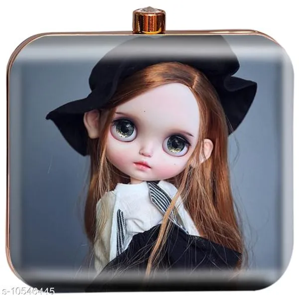 Grey_Polyurethane_Clutch_For_Women