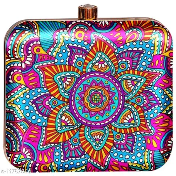 Multicolor_Polyurethane_Clutch_For_Women