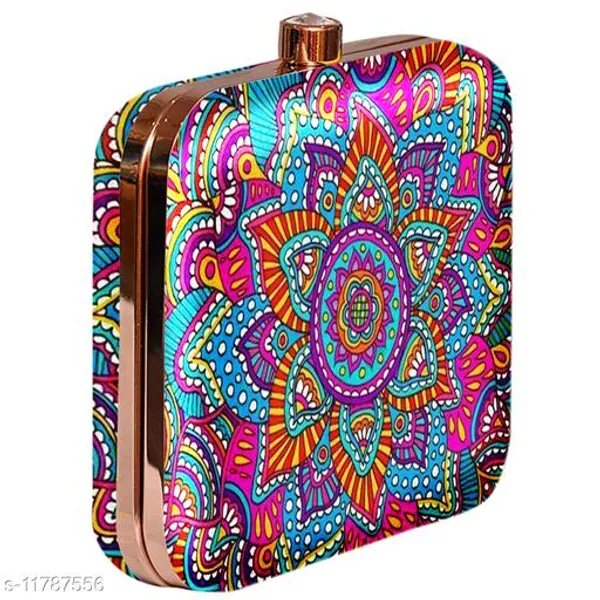 Multicolor_Polyurethane_Clutch_For_Women