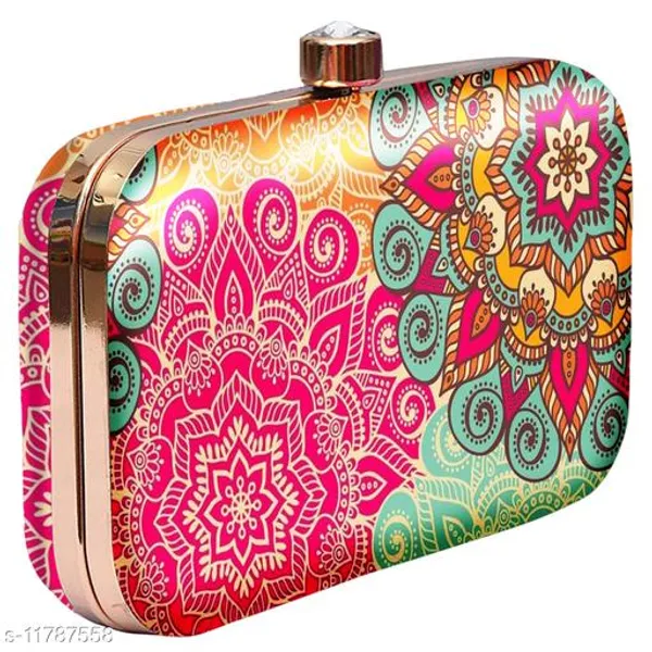 Multicolor_Polyurethane_Clutch_For_Women