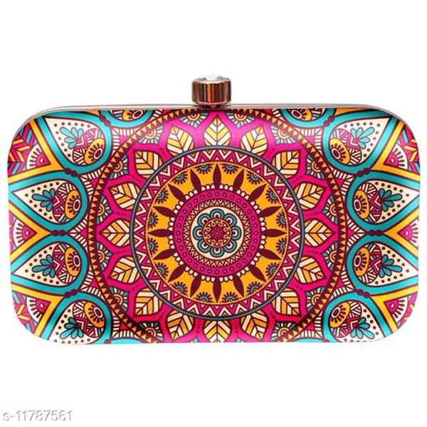 Multicolor_Polyurethane_Clutch_For_Women
