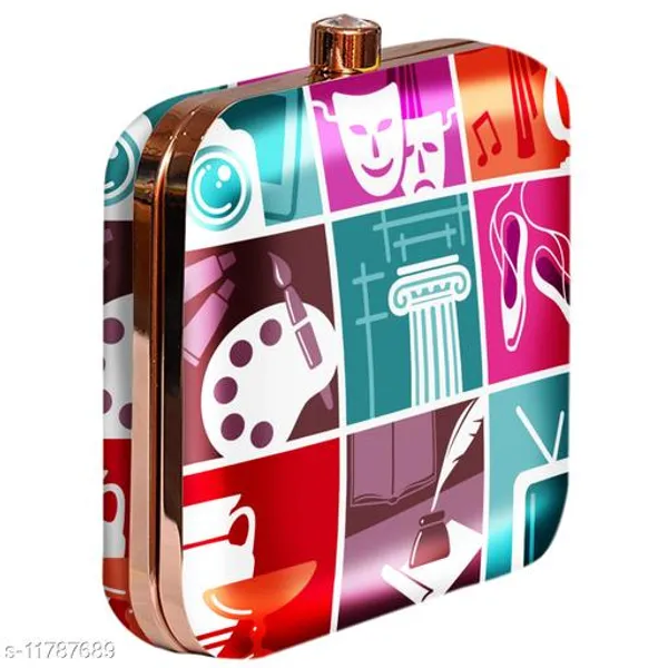 Multicolor_Polyurethane_Clutch_For_Women