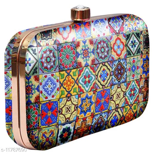 Multicolor_Polyurethane_Clutch_For_Women