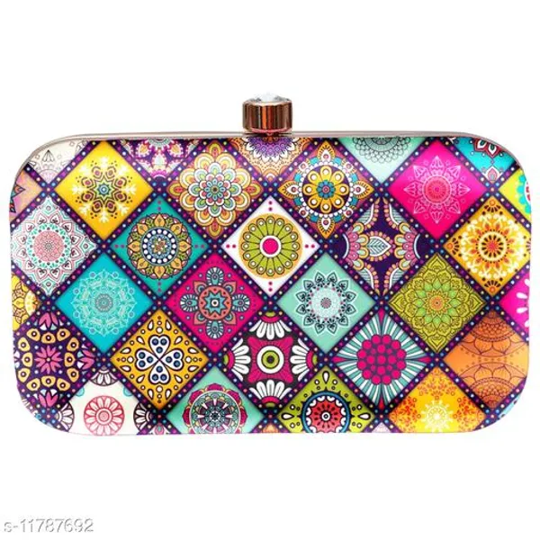 Multicolor_Polyurethane_Clutch_For_Women