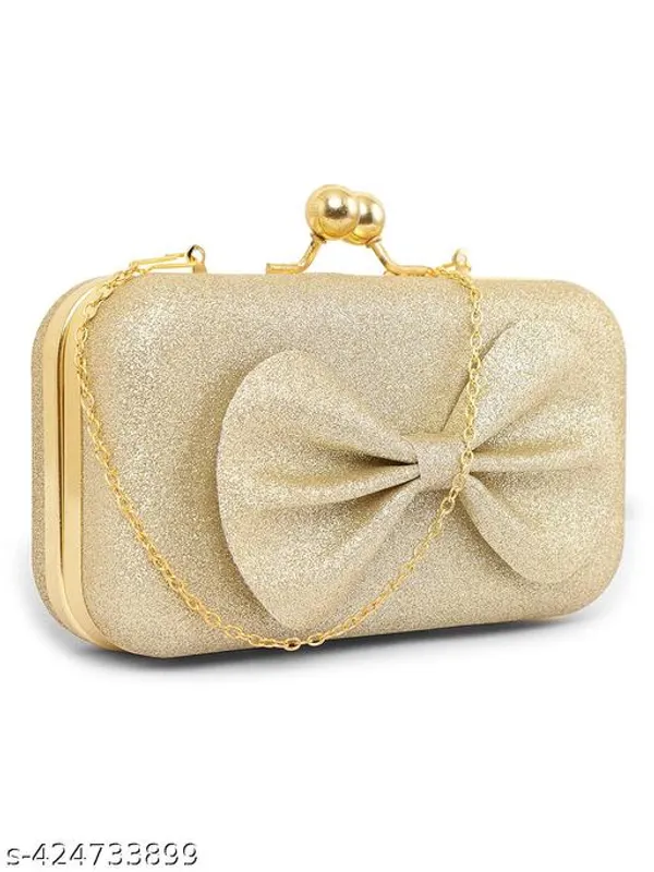 Gold_Polyurethane_Clutch_For_Women