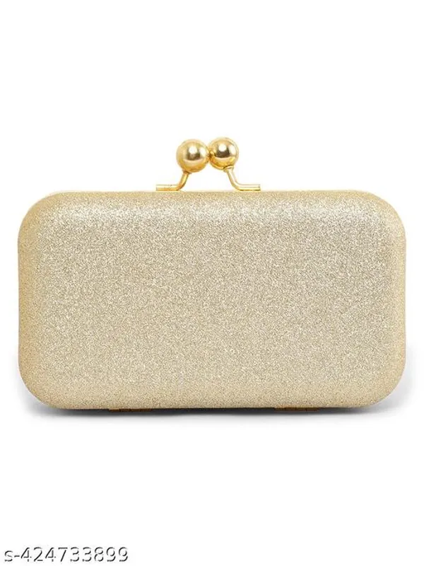 Gold_Polyurethane_Clutch_For_Women