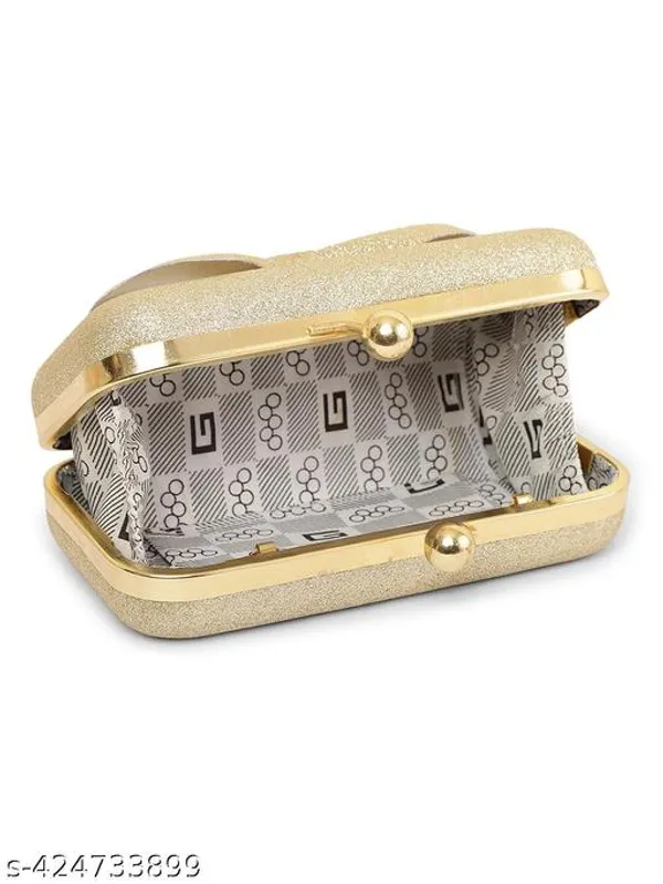 Gold_Polyurethane_Clutch_For_Women