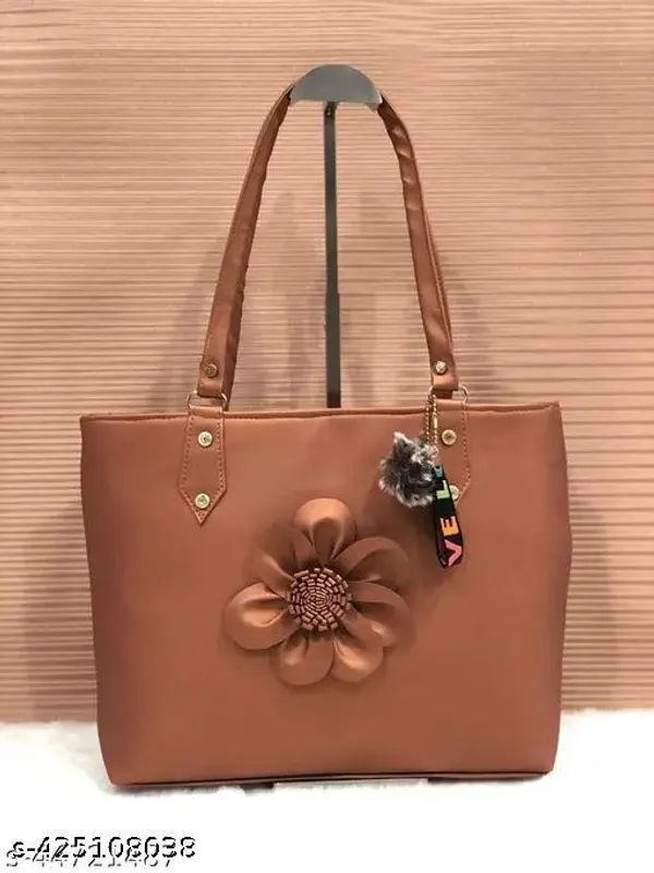 Tan_Polyurethane_Handbag_For_Women