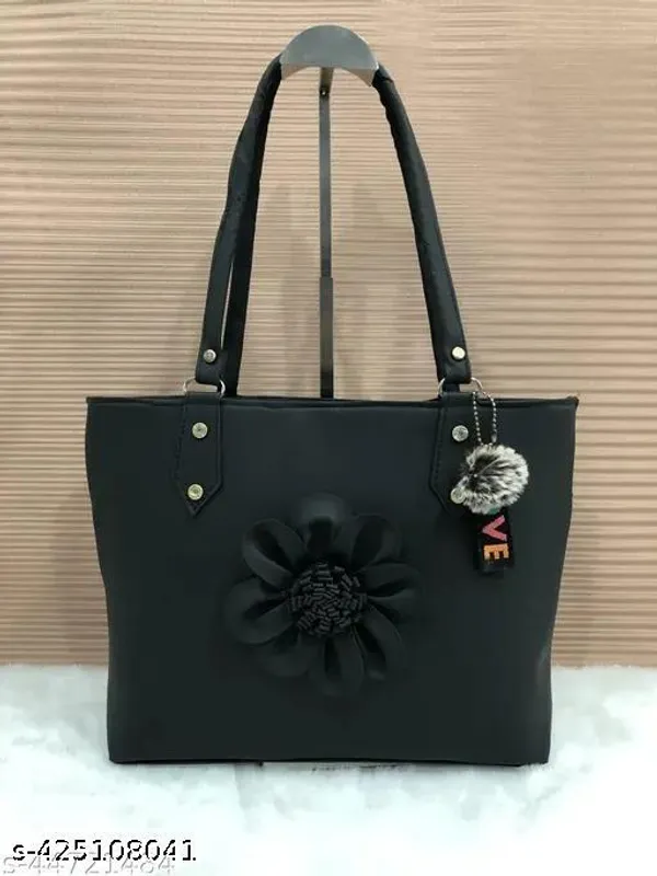 Black_Polyurethane_Handbag_For_Women
