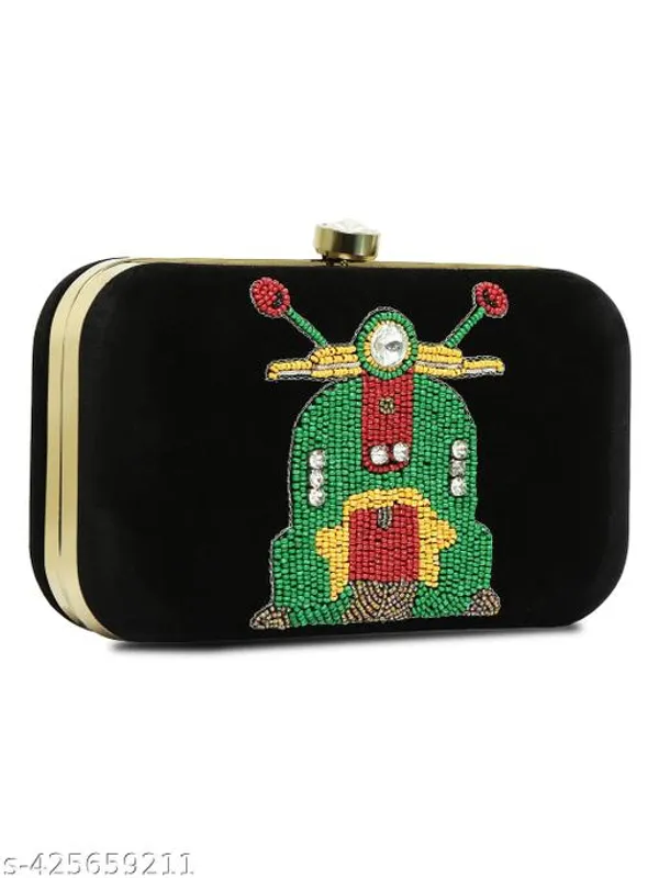 Black_Polyurethane_Clutch_For_Women