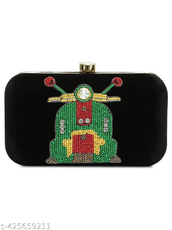Black_Polyurethane_Clutch_For_Women