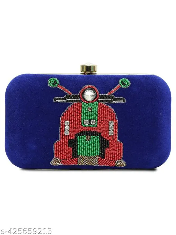 Blue_Velvet_Clutch_For_Women