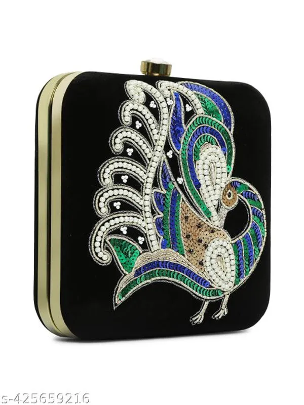 Black_Polyurethane_Clutch_For_Women