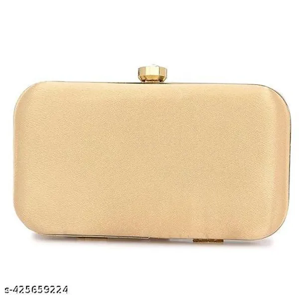 Gold_Polyurethane_Clutch_For_Women