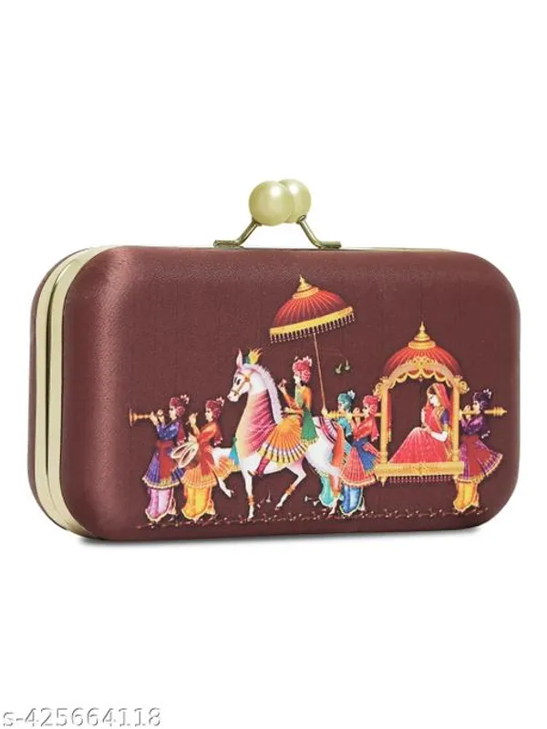 Multicolor_Polyurethane_Clutch_For_Women