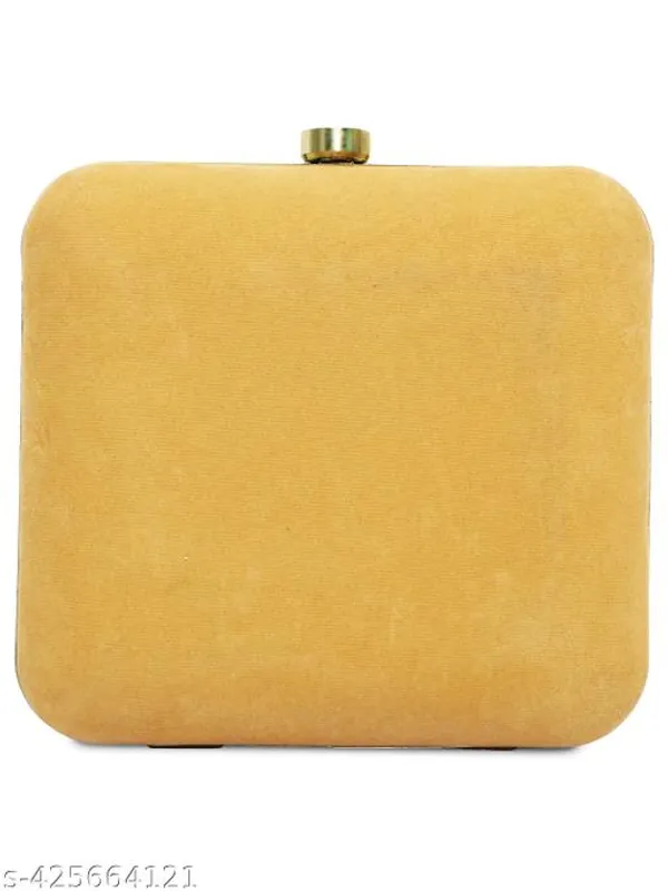 Gold_Polyurethane_Clutch_For_Women