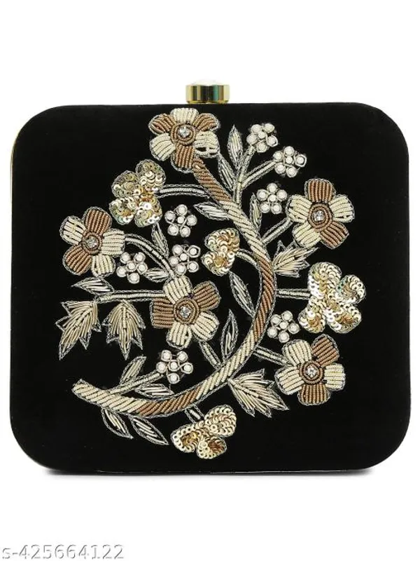 Black_Polyurethane_Clutch_For_Women
