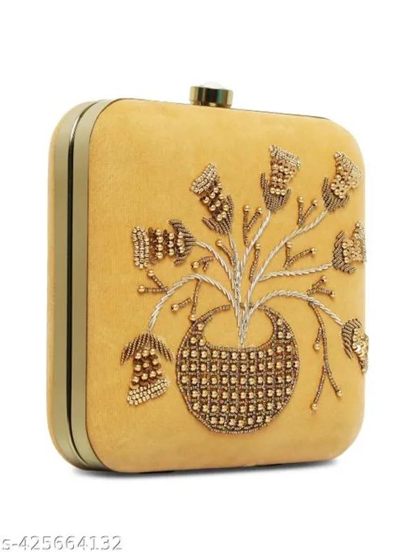 Gold_Velvet_Clutch_For_Women