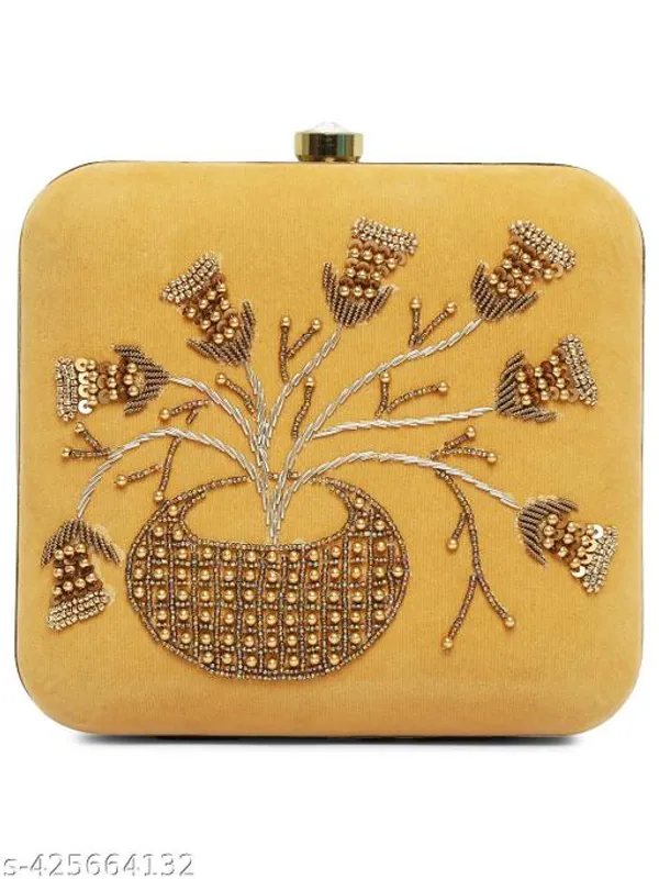 Gold_Velvet_Clutch_For_Women