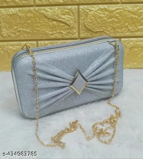 Silver_Synthetic_-Polyester_Clutch_For_Women