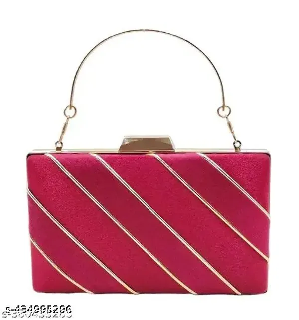 Pink_Polyurethane_Hand_Purse_For_Women