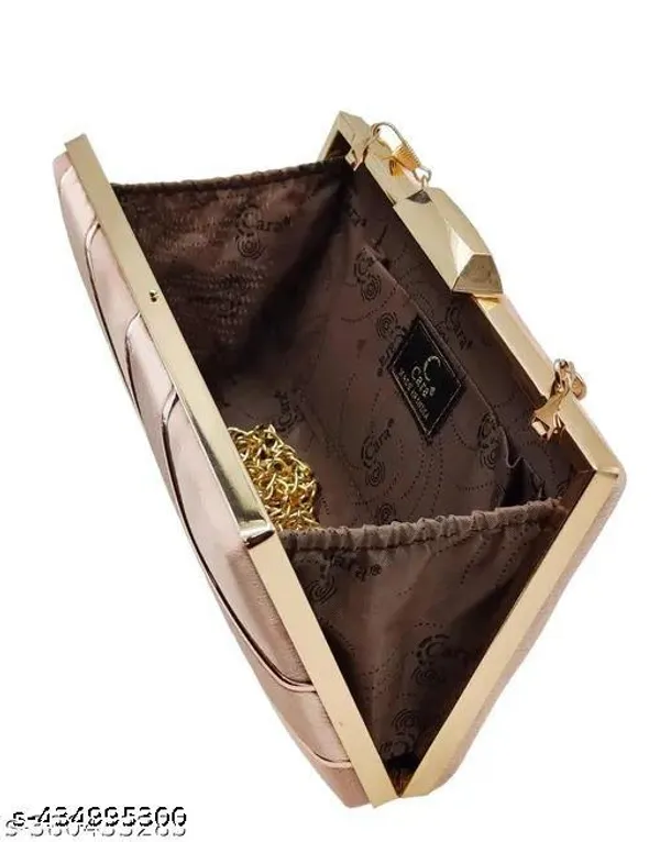 Peach_Polyurethane_Hand_Purse_For_Women