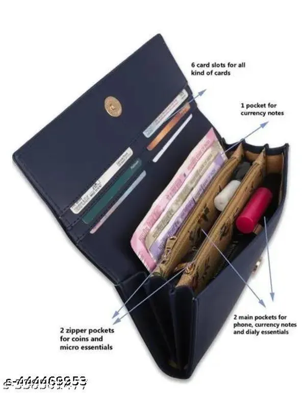 Blue_Polyurethane_Hand_Purse_For_Women