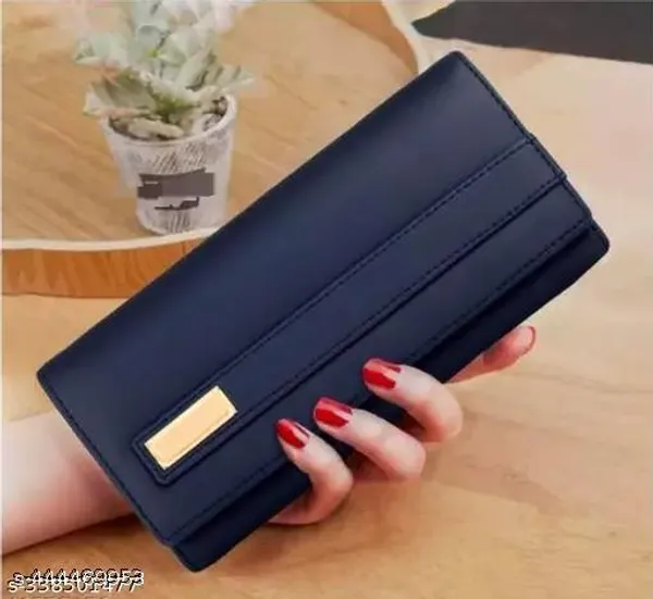 Blue_Polyurethane_Hand_Purse_For_Women