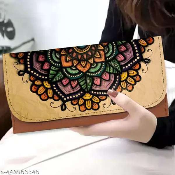 Brown_Polyurethane_Clutch_For_Women