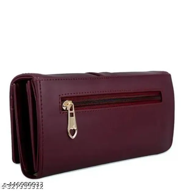 Maroon_Polyurethane_Clutch_For_Women