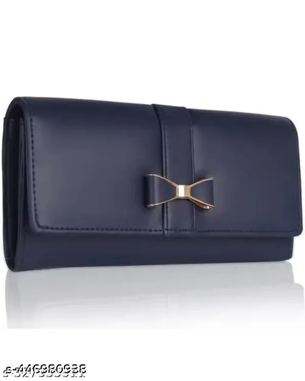 Navyblue_Polyurethane_Clutch_For_Women