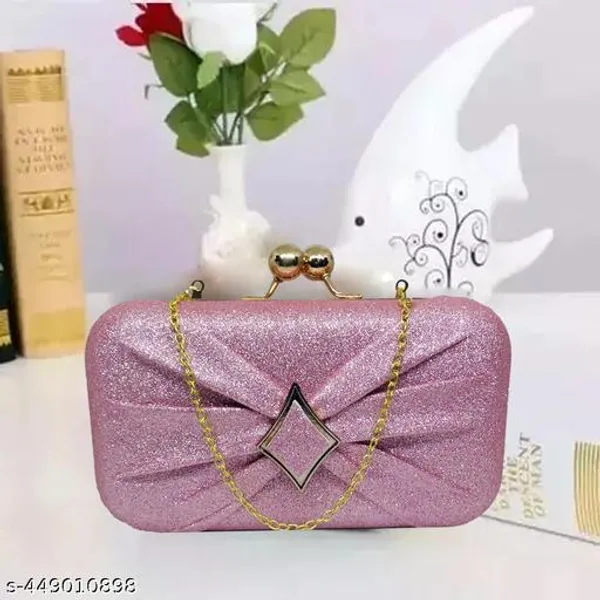 Pink_Polyurethane_Clutch_For_Women