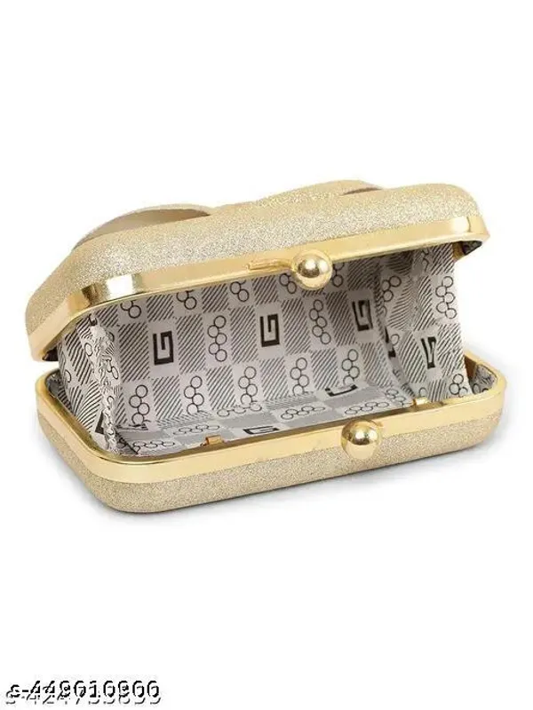 Gold_Polyurethane_Clutch_For_Women