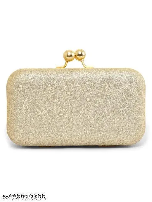 Gold_Polyurethane_Clutch_For_Women