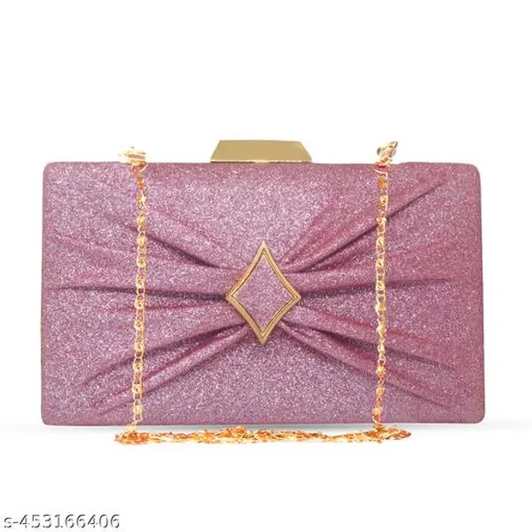 Pink_Polyurethane_Clutch_For_Women