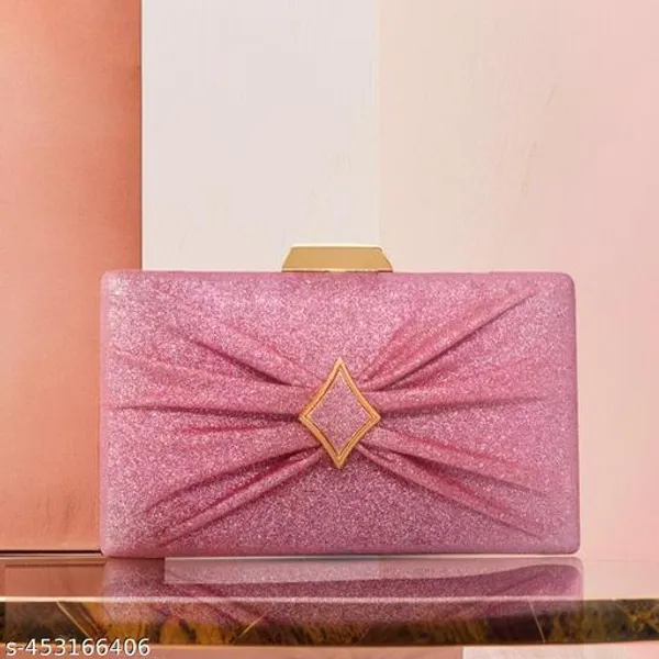 Pink_Polyurethane_Clutch_For_Women