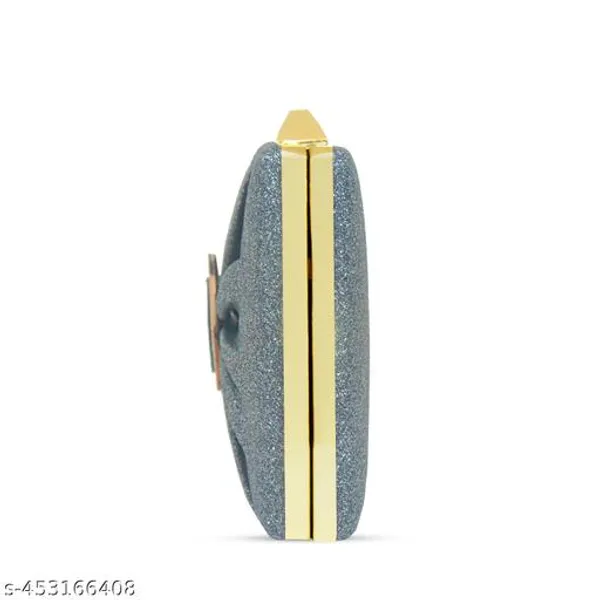 Grey_Polyurethane_Clutch_For_Women
