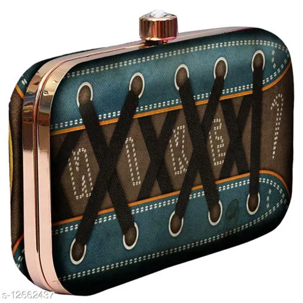Blue_Polyurethane_Clutch_For_Women