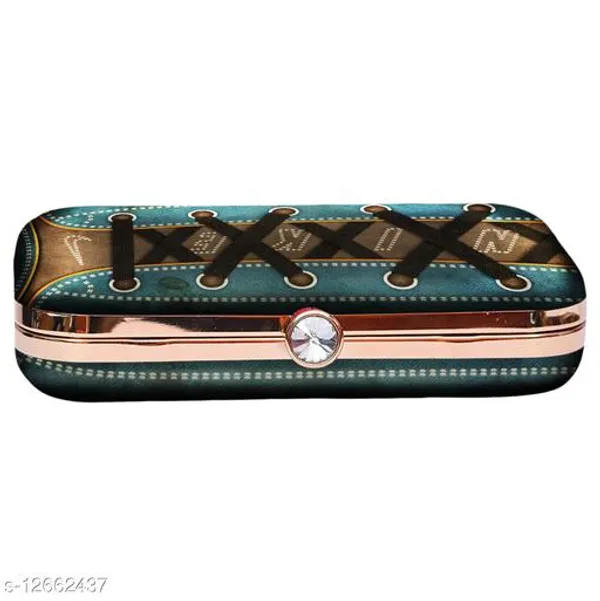 Blue_Polyurethane_Clutch_For_Women