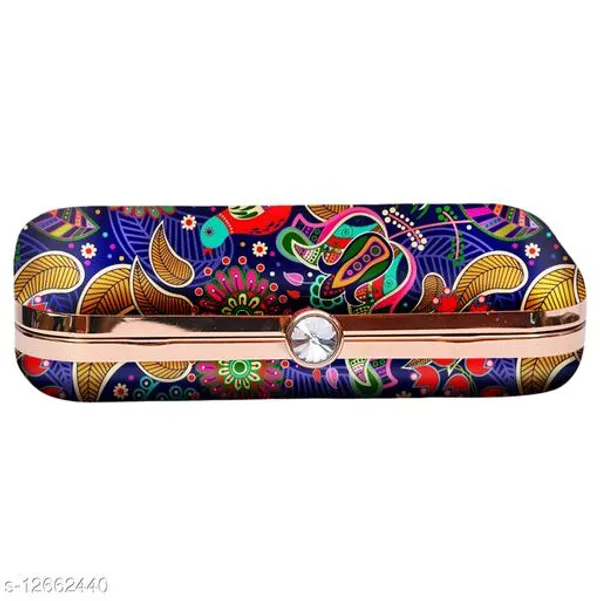Blue_Polyurethane_Clutch_For_Women