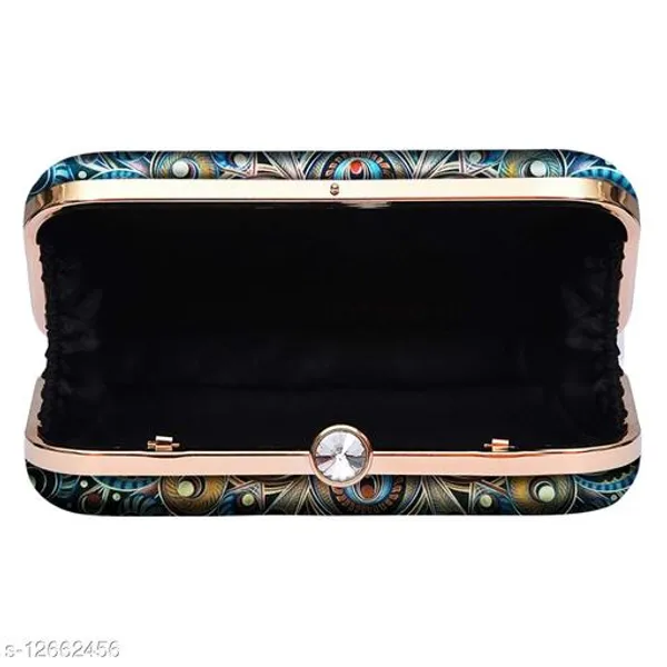 Blue_Polyurethane_Clutch_For_Women