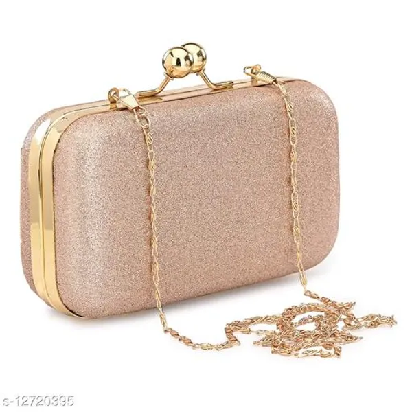 Peach_Polyurethane_Clutch_For_Women