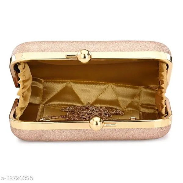 Peach_Polyurethane_Clutch_For_Women