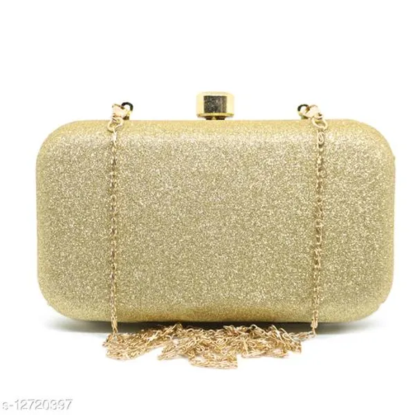 Gold_Polyurethane_Clutch_For_Women