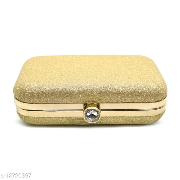 Gold_Polyurethane_Clutch_For_Women