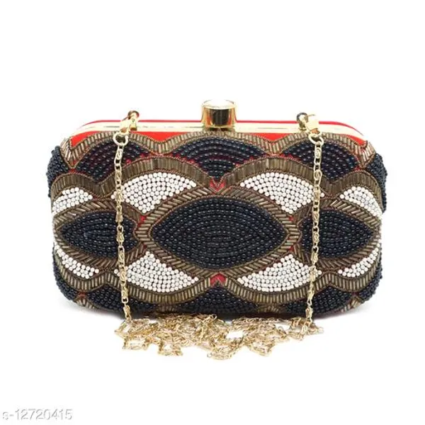 Red_Polyurethane_Clutch_For_Women